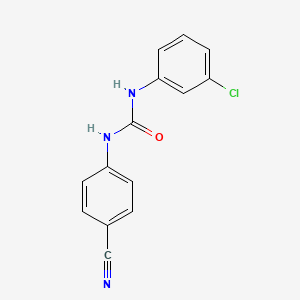 molecular formula C14H10ClN3O B4630720 N-(3-chlorophenyl)-N'-(4-cyanophenyl)urea 