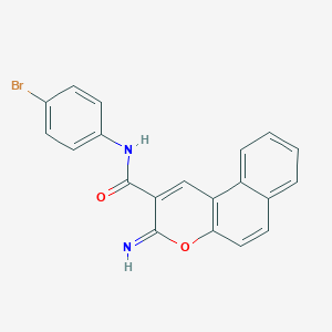 molecular formula C20H13BrN2O2 B463073 N-(4-bromophenyl)-3-iminobenzo[f]chromene-2-carboxamide CAS No. 333773-82-3