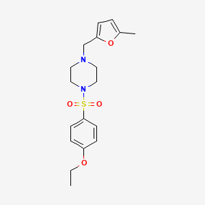 molecular formula C18H24N2O4S B4630738 1-[(4-ethoxyphenyl)sulfonyl]-4-[(5-methyl-2-furyl)methyl]piperazine 