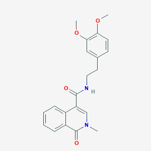 molecular formula C21H22N2O4 B4630760 N-[2-(3,4-dimethoxyphenyl)ethyl]-2-methyl-1-oxo-1,2-dihydro-4-isoquinolinecarboxamide 