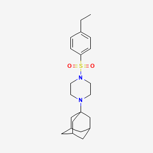 molecular formula C22H32N2O2S B4630765 1-(1-adamantyl)-4-[(4-ethylphenyl)sulfonyl]piperazine 
