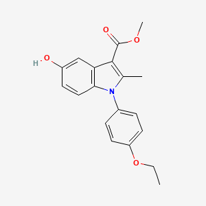 molecular formula C19H19NO4 B4630766 methyl 1-(4-ethoxyphenyl)-5-hydroxy-2-methyl-1H-indole-3-carboxylate 
