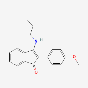 molecular formula C19H19NO2 B4630777 2-(4-methoxyphenyl)-3-(propylamino)-1H-inden-1-one 