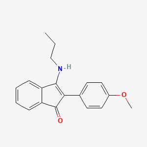 molecular formula C19H19NO2 B4630777 2-(4-Methoxyphenyl)-3-(propylamino)inden-1-one 