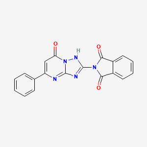 molecular formula C19H11N5O3 B4630792 2-(7-oxo-5-phenyl-4,7-dihydro[1,2,4]triazolo[1,5-a]pyrimidin-2-yl)-1H-isoindole-1,3(2H)-dione 