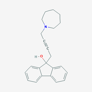 molecular formula C23H25NO B463081 9-[4-(Azepan-1-yl)but-2-ynyl]fluoren-9-ol CAS No. 371950-71-9