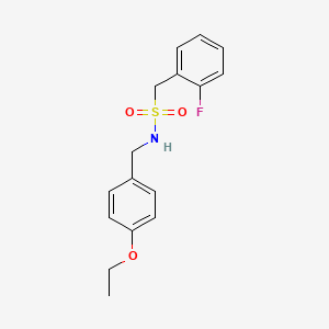 molecular formula C16H18FNO3S B4630825 N-(4-ethoxybenzyl)-1-(2-fluorophenyl)methanesulfonamide 