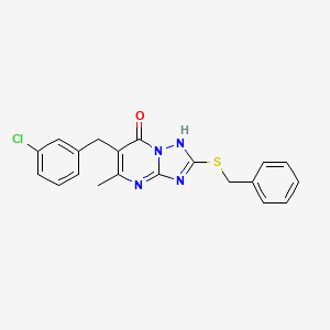 2-(benzylthio)-6-(3-chlorobenzyl)-5-methyl[1,2,4]triazolo[1,5-a]pyrimidin-7(4H)-one