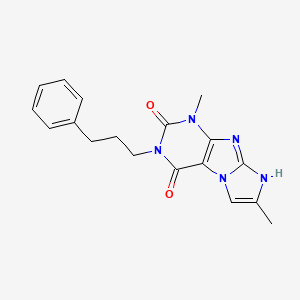 molecular formula C18H19N5O2 B4630838 1,7-dimethyl-3-(3-phenylpropyl)-1H-imidazo[2,1-f]purine-2,4(3H,8H)-dione 