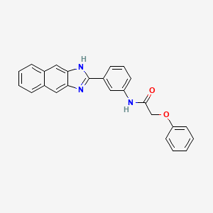 molecular formula C25H19N3O2 B4630844 N-[3-(1H-naphtho[2,3-d]imidazol-2-yl)phenyl]-2-phenoxyacetamide 