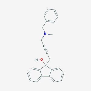 molecular formula C25H23NO B463085 9-[4-[Benzyl(methyl)amino]but-2-ynyl]fluoren-9-ol CAS No. 371951-57-4