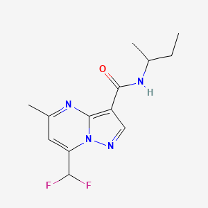 molecular formula C13H16F2N4O B4630860 N-(仲丁基)-7-(二氟甲基)-5-甲基吡唑并[1,5-a]嘧啶-3-甲酰胺 