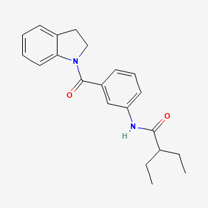 molecular formula C21H24N2O2 B4630882 N-[3-(2,3-dihydro-1H-indol-1-ylcarbonyl)phenyl]-2-ethylbutanamide 