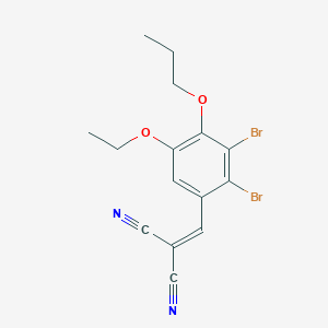 molecular formula C15H14Br2N2O2 B4630898 (2,3-dibromo-5-ethoxy-4-propoxybenzylidene)malononitrile 