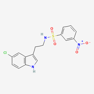 molecular formula C16H14ClN3O4S B4630908 N-[2-(5-氯-1H-吲哚-3-基)乙基]-3-硝基苯磺酰胺 