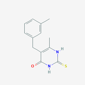 molecular formula C13H14N2OS B4630920 2-mercapto-6-methyl-5-(3-methylbenzyl)-4-pyrimidinol 