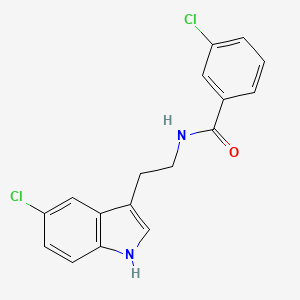 molecular formula C17H14Cl2N2O B4630953 3-氯-N-[2-(5-氯-1H-吲哚-3-基)乙基]苯甲酰胺 
