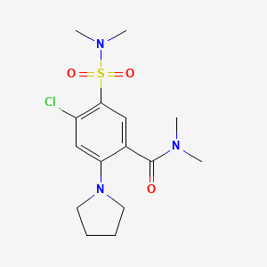 molecular formula C15H22ClN3O3S B4630959 4-氯-5-[(二甲氨基)磺酰基]-N,N-二甲基-2-(1-吡咯烷基)苯甲酰胺 