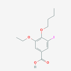 molecular formula C13H17IO4 B4630965 4-丁氧基-3-乙氧基-5-碘苯甲酸 