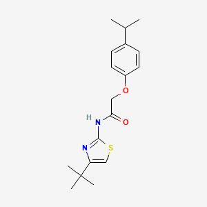 molecular formula C18H24N2O2S B4630972 N-(4-叔丁基-1,3-噻唑-2-基)-2-(4-异丙苯氧基)乙酰胺 