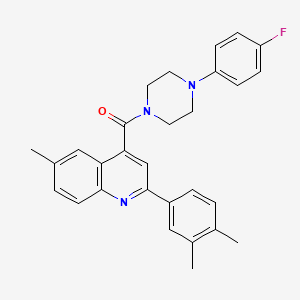 molecular formula C29H28FN3O B4630975 2-(3,4-dimethylphenyl)-4-{[4-(4-fluorophenyl)-1-piperazinyl]carbonyl}-6-methylquinoline 