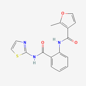 molecular formula C16H13N3O3S B4630982 2-methyl-N-{2-[(1,3-thiazol-2-ylamino)carbonyl]phenyl}-3-furamide 