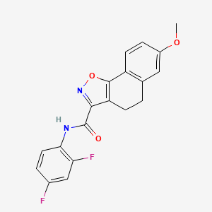 molecular formula C19H14F2N2O3 B4630987 N-(2,4-difluorophenyl)-7-methoxy-4,5-dihydronaphtho[2,1-d]isoxazole-3-carboxamide 