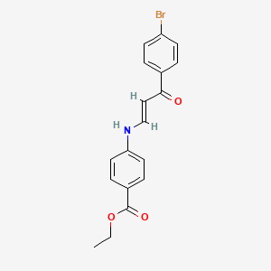 molecular formula C18H16BrNO3 B4630996 ethyl 4-{[3-(4-bromophenyl)-3-oxo-1-propen-1-yl]amino}benzoate 