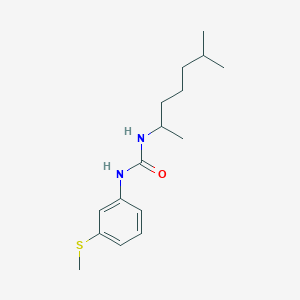 molecular formula C16H26N2OS B4631018 N-(1,5-dimethylhexyl)-N'-[3-(methylthio)phenyl]urea 