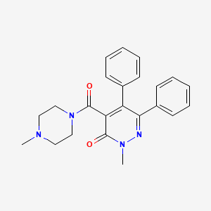 molecular formula C23H24N4O2 B4631030 2-甲基-4-[(4-甲基-1-哌嗪基)羰基]-5,6-二苯基-3(2H)-吡啶并嘧啶酮 