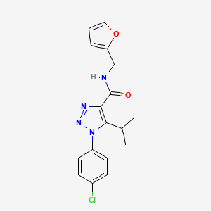 molecular formula C17H17ClN4O2 B4631058 1-(4-chlorophenyl)-N-(2-furylmethyl)-5-isopropyl-1H-1,2,3-triazole-4-carboxamide 
