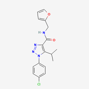 molecular formula C17H17ClN4O2 B4631058 1-(4-CHLOROPHENYL)-N-[(FURAN-2-YL)METHYL]-5-(PROPAN-2-YL)-1H-1,2,3-TRIAZOLE-4-CARBOXAMIDE 