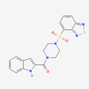 molecular formula C19H17N5O3S2 B4631088 4-{[4-(1H-吲哚-2-酰羰基)-1-哌嗪基]磺酰基}-2,1,3-苯并噻二唑 
