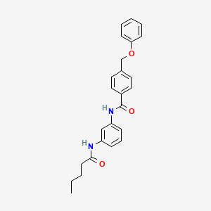 molecular formula C25H26N2O3 B4631100 N-[3-(pentanoylamino)phenyl]-4-(phenoxymethyl)benzamide 