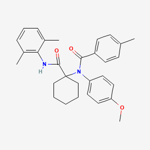 molecular formula C30H34N2O3 B4631128 N-(1-{[(2,6-dimethylphenyl)amino]carbonyl}cyclohexyl)-N-(4-methoxyphenyl)-4-methylbenzamide CAS No. 694463-32-6