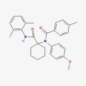 molecular formula C30H34N2O3 B4631128 N-(1-{[(2,6-二甲苯基)氨基]羰基}环己基)-N-(4-甲氧苯基)-4-甲基苯甲酰胺 CAS No. 694463-32-6