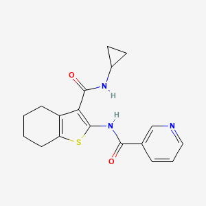 N-[3-(CYCLOPROPYLCARBAMOYL)-4,5,6,7-TETRAHYDRO-1-BENZOTHIOPHEN-2-YL]NICOTINAMIDE