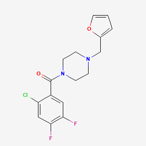 molecular formula C16H15ClF2N2O2 B4631149 1-(2-chloro-4,5-difluorobenzoyl)-4-(2-furylmethyl)piperazine 