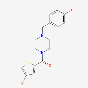 molecular formula C16H16BrFN2OS B4631150 1-[(4-bromo-2-thienyl)carbonyl]-4-(4-fluorobenzyl)piperazine 
