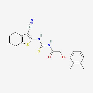 molecular formula C20H21N3O2S2 B4631157 N-{[(3-cyano-4,5,6,7-tetrahydro-1-benzothien-2-yl)amino]carbonothioyl}-2-(2,3-dimethylphenoxy)acetamide 