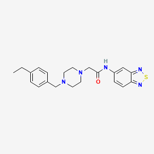 N-(2,1,3-BENZOTHIADIAZOL-5-YL)-2-[4-(4-ETHYLBENZYL)-1-PIPERAZINYL]ACETAMIDE