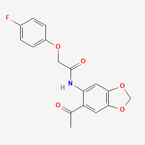 N-(6-acetyl-1,3-benzodioxol-5-yl)-2-(4-fluorophenoxy)acetamide