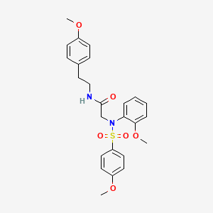 molecular formula C25H28N2O6S B4631177 N~2~-(2-methoxyphenyl)-N~1~-[2-(4-methoxyphenyl)ethyl]-N~2~-[(4-methoxyphenyl)sulfonyl]glycinamide 
