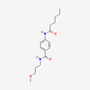 4-(hexanoylamino)-N-(3-methoxypropyl)benzamide