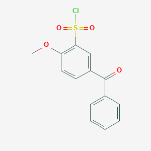 molecular formula C14H11ClO4S B046312 5-苯甲酰基-2-甲氧基苯磺酰氯 CAS No. 112699-07-7