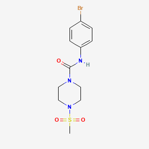 molecular formula C12H16BrN3O3S B4631201 N-(4-bromophenyl)-4-(methylsulfonyl)-1-piperazinecarboxamide 