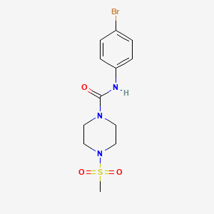 molecular formula C12H16BrN3O3S B4631201 N-(4-BROMOPHENYL)-4-METHANESULFONYLPIPERAZINE-1-CARBOXAMIDE 