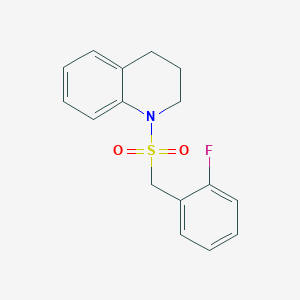 molecular formula C16H16FNO2S B4631208 1-[(2-fluorobenzyl)sulfonyl]-1,2,3,4-tetrahydroquinoline 