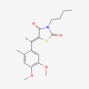 molecular formula C17H21NO4S B4631221 3-butyl-5-(4,5-dimethoxy-2-methylbenzylidene)-1,3-thiazolidine-2,4-dione 