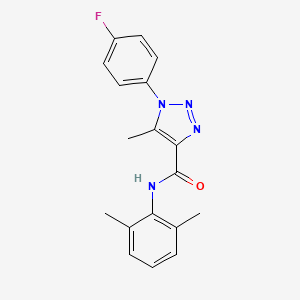 molecular formula C18H17FN4O B4631229 N-(2,6-dimethylphenyl)-1-(4-fluorophenyl)-5-methyl-1H-1,2,3-triazole-4-carboxamide 
